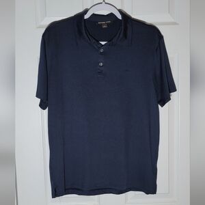 Men's Medium Michael Kors Black Short Sleeve Polo